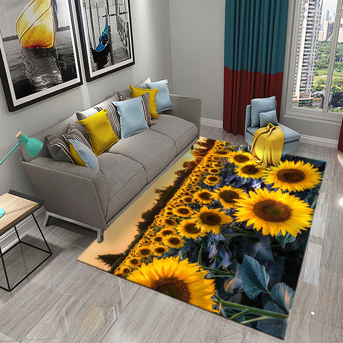 3D Sunflower Pattern Home Carp - Kids Outdoor Kitchen Diy のレビューと価格