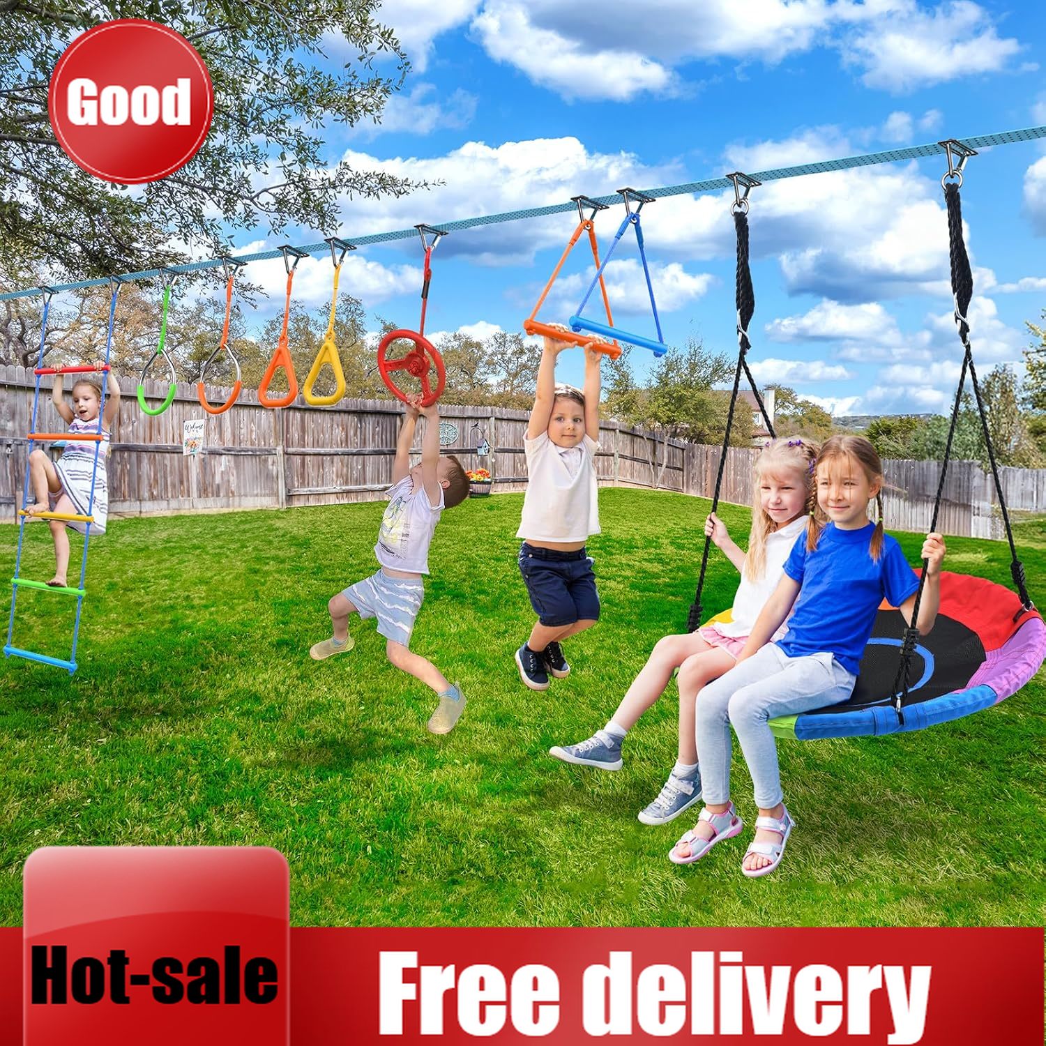 Activity priceHapfan 50 FT Nin - Kids Outdoor Ninja Playset のレビューと価格