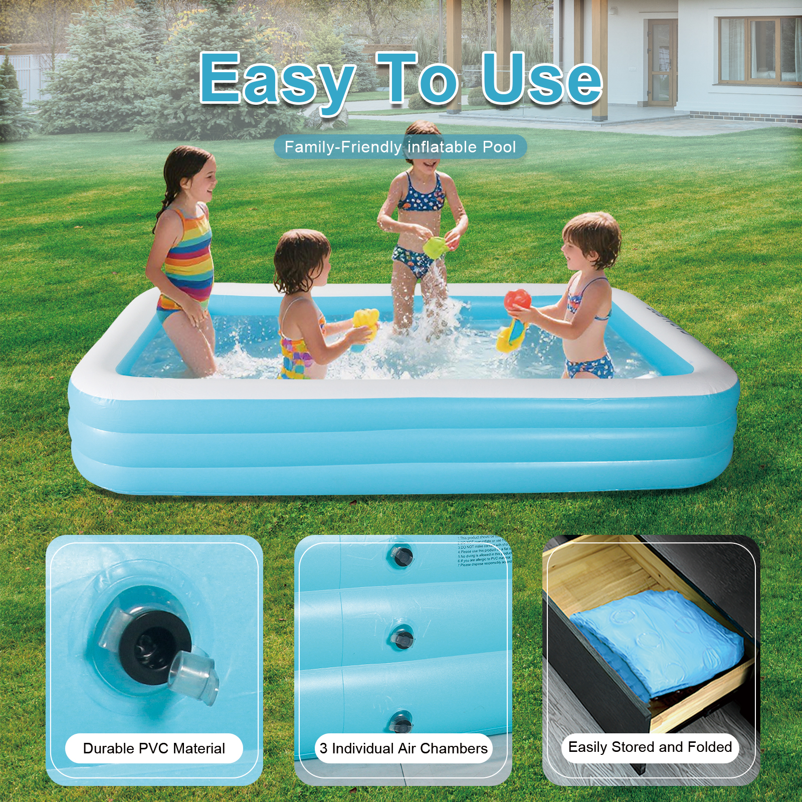 Inflatable swimming Pool for K - Kids Outdoor Pool のレビューと価格
