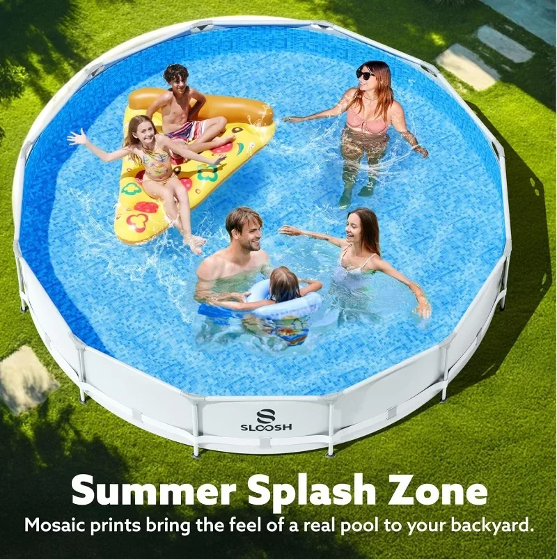 SLOOSH Round Above Ground Pool - Kids Outdoor Pool のレビューと価格