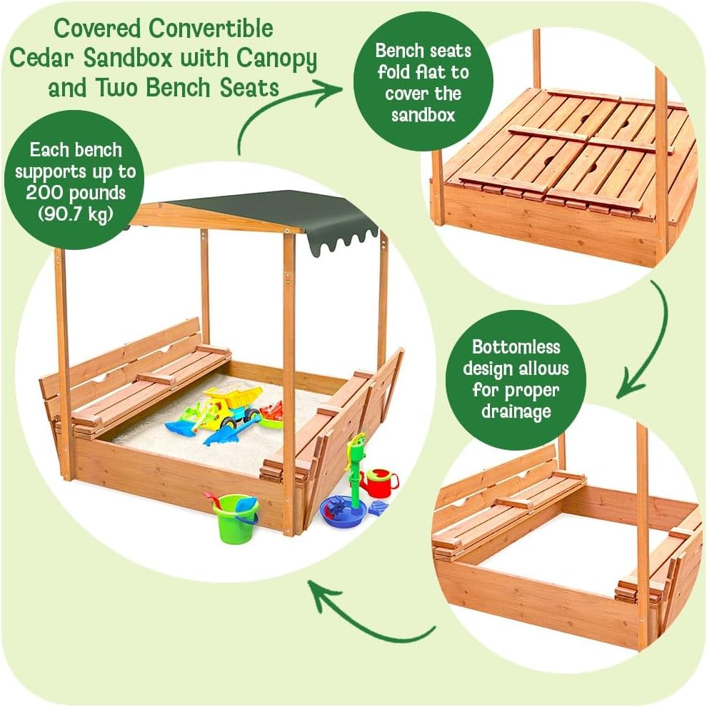 Badger Basket Sandbox for Kids - Kids Outdoor Seating のレビューと価格