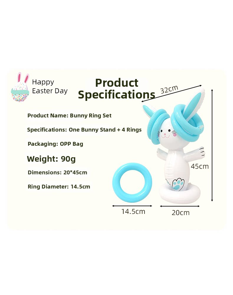 Easter Inflatable Bunny Ring T - Kids Outdoor Activity Set のレビューと価格