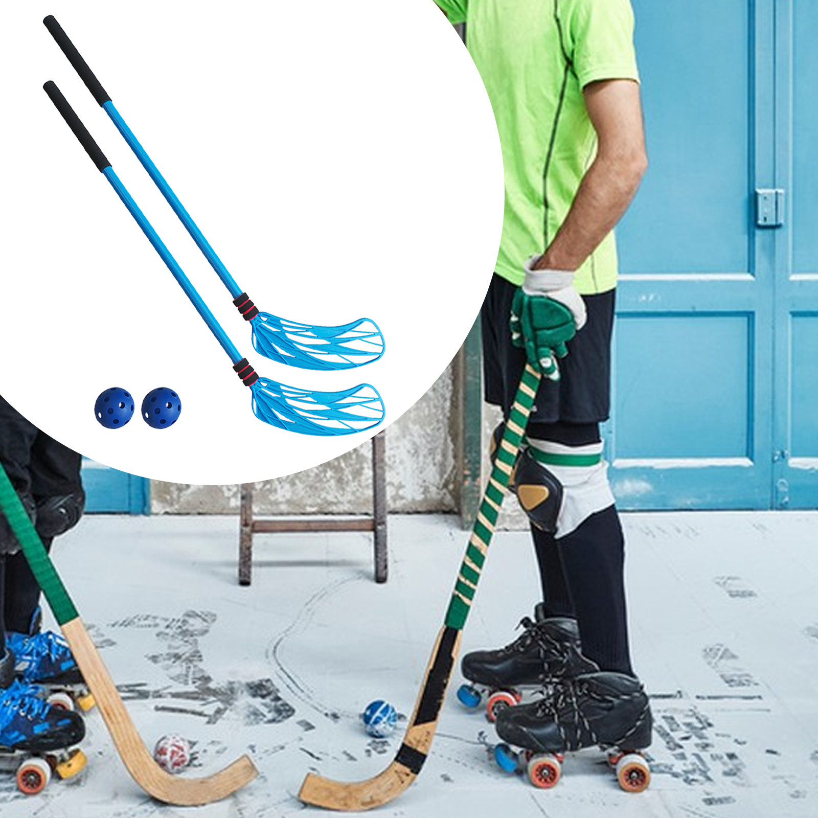 2Pcs Floor Hockey Stick Set Sp - Kids Outdoor Hockey Set のレビューと価格