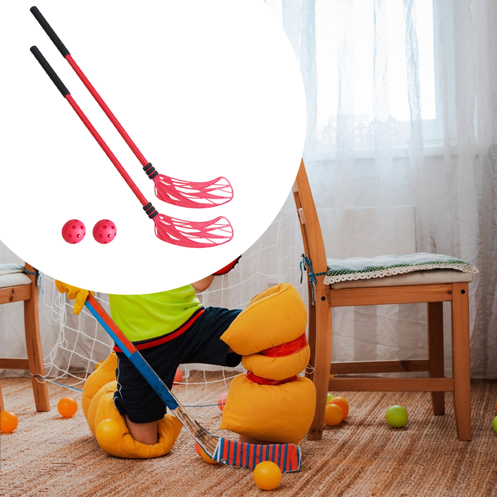 2Pcs Floor Hockey Stick Set Sp - Kids Outdoor Hockey Set のレビューと価格