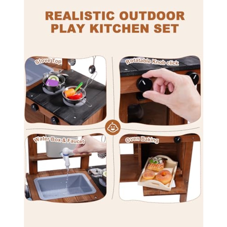 Outdoor mud kitchen for kids w - Kids Outdoor Sink のレビューと価格