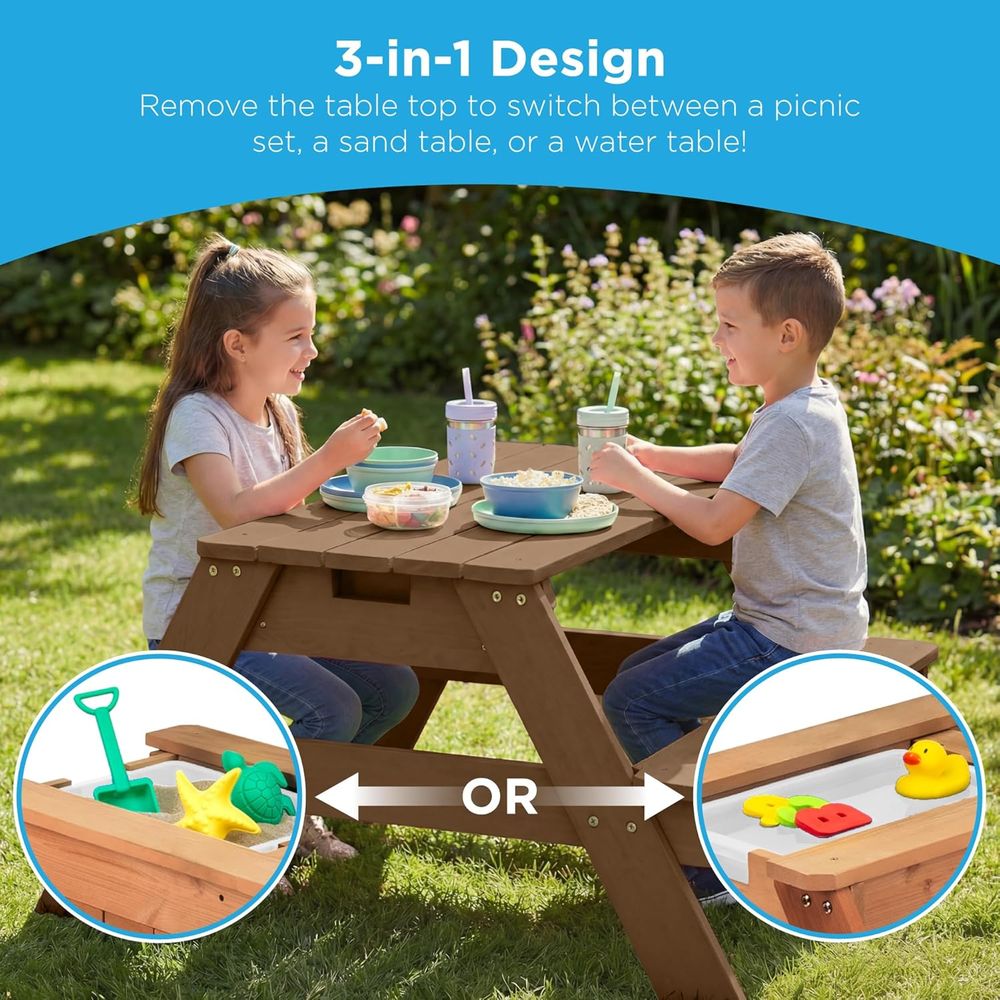 Kids Picnic Table with Umbrell - Kids Outdoor Water Table のレビューと価格