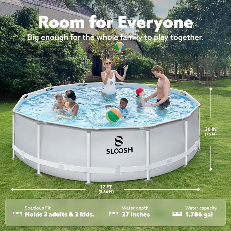 SLOOSH Round Above Ground Pool - Kids Outdoor Pool のレビューと価格