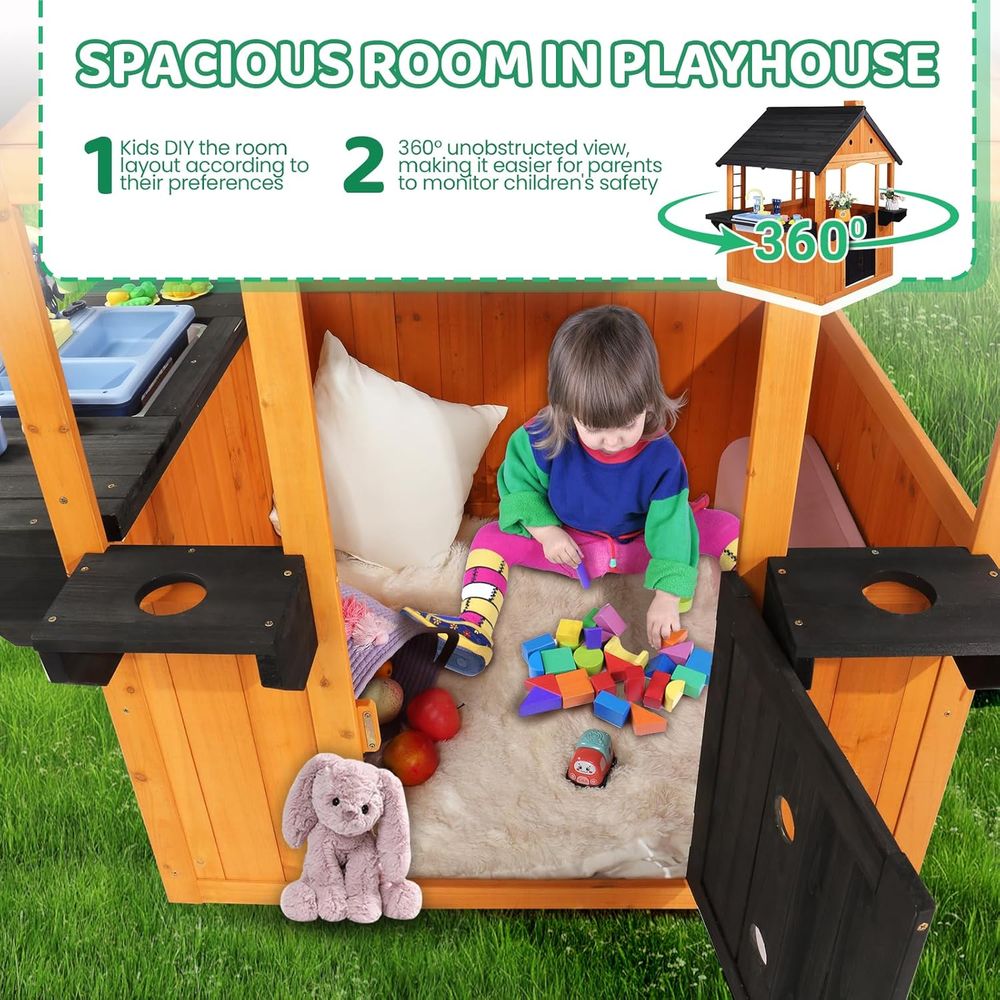 MOR Kids Outdoor Playhouse wit - Kids Outdoor Sink のレビューと価格
