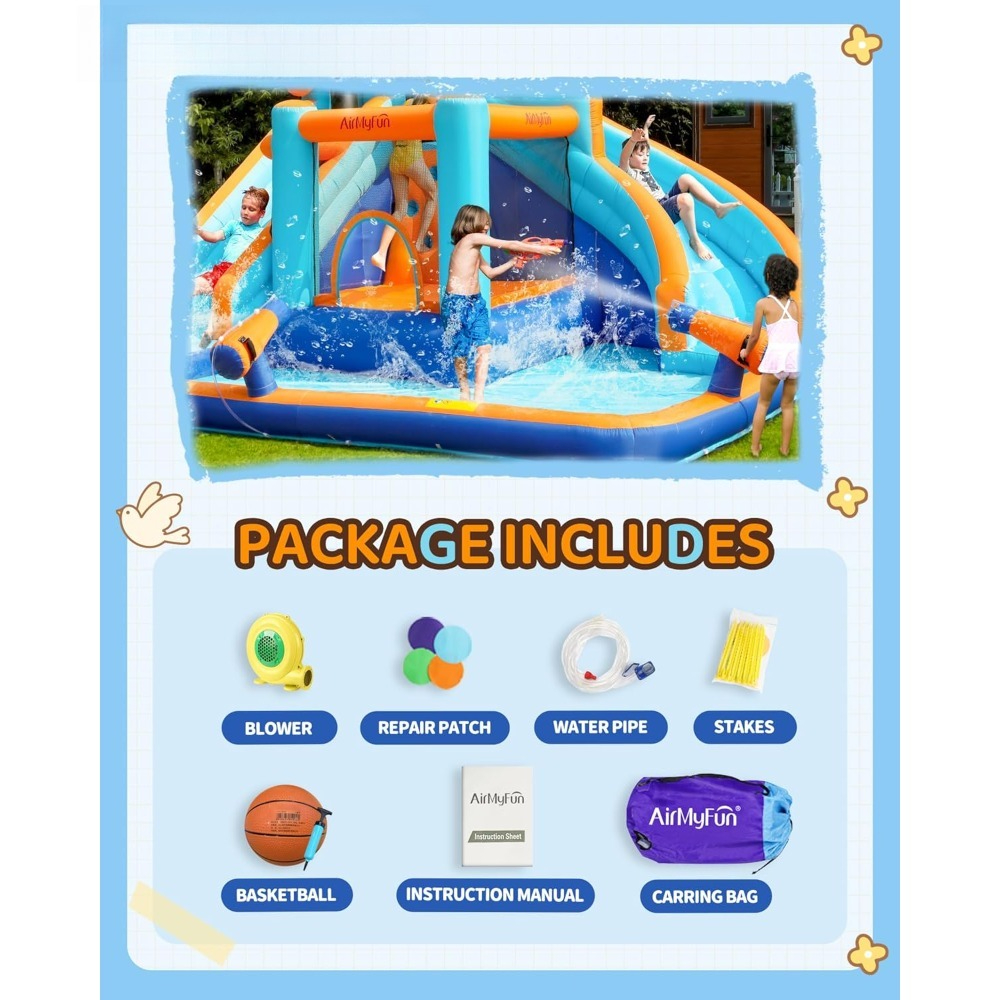 Large Water Slide Bounce House - Kids Outdoor Pool のレビューと価格
