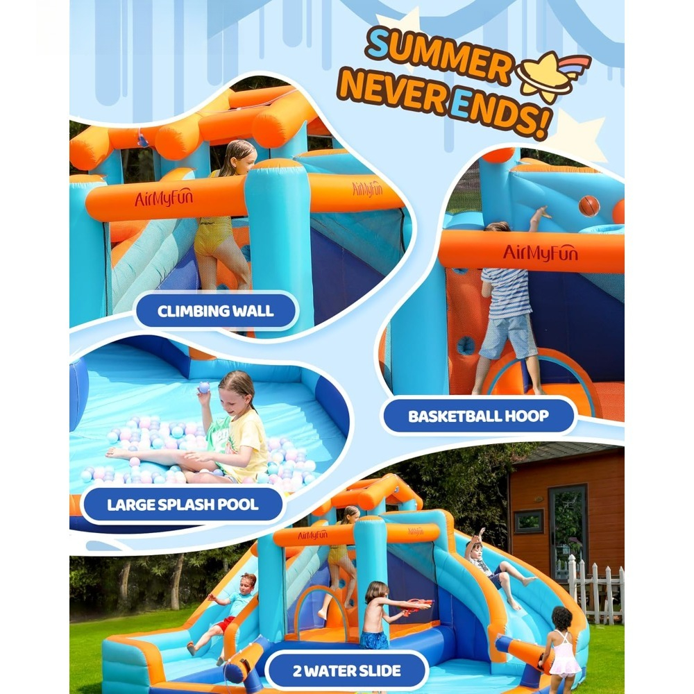 Large Water Slide Bounce House - Kids Outdoor Pool のレビューと価格