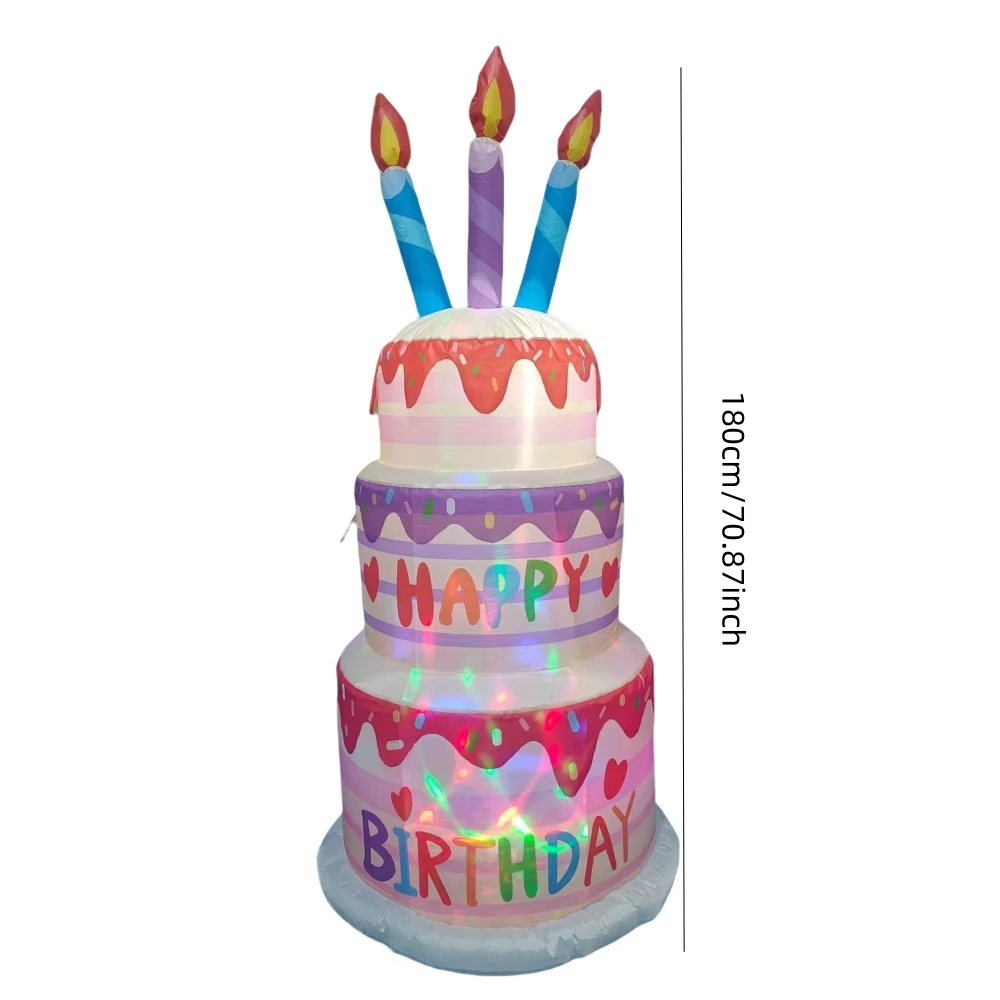 1.8M Inflatable Birthday Cake  - Kids Outdoor Gifts のレビューと価格