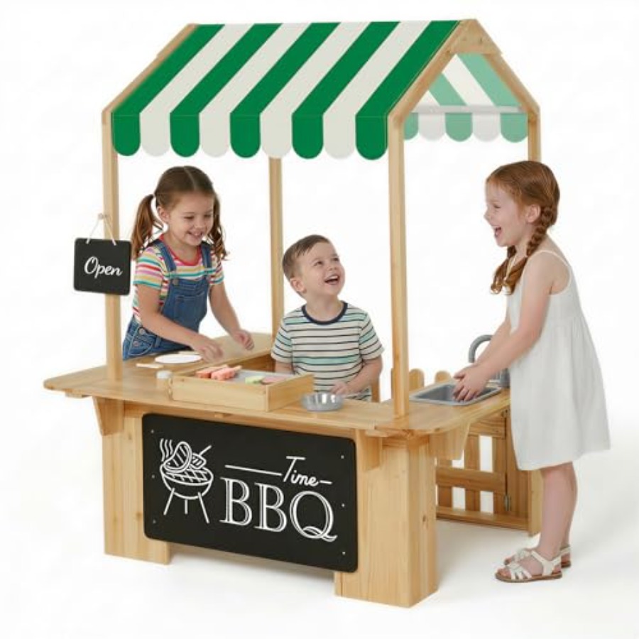 Outdoor playhouse mud kitchen  - Kids Outdoor Bbq のレビューと価格