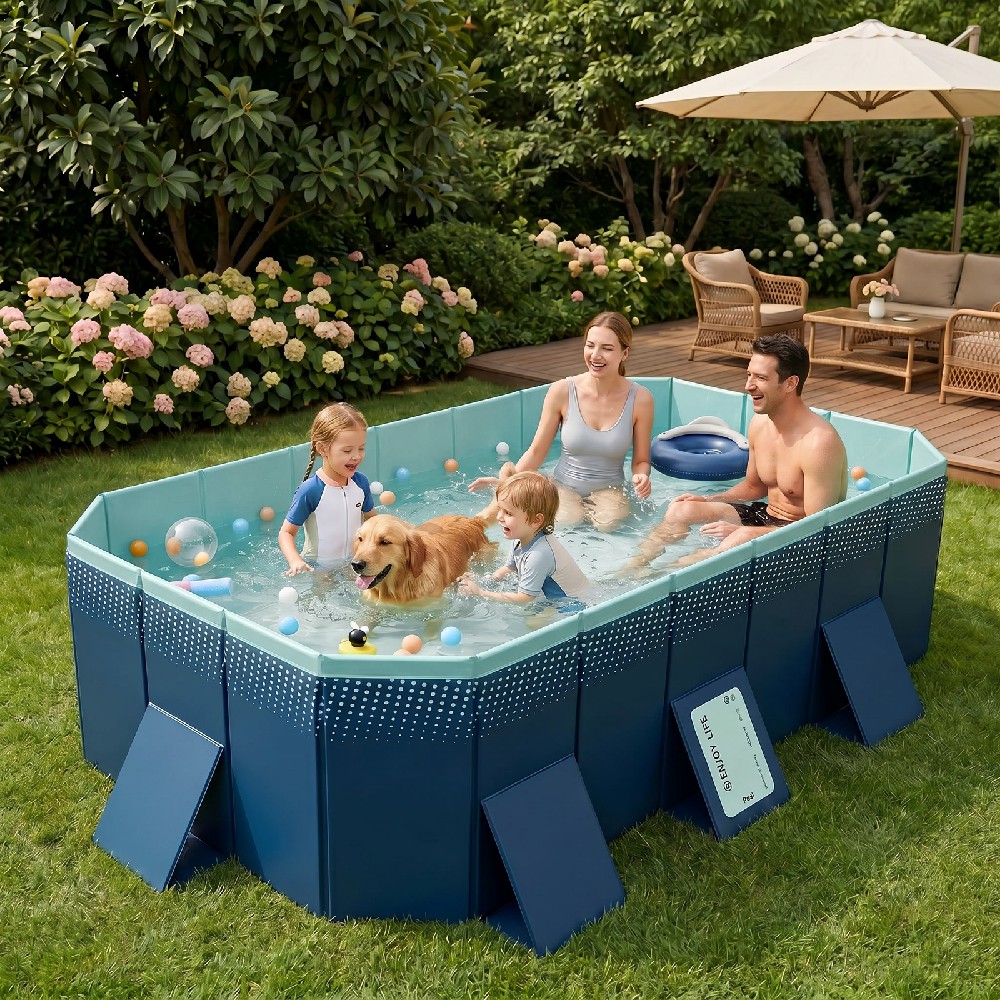 4m/3m Foldable Large Rectangul - Kids Outdoor Pool のレビューと価格